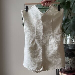 Saylor Cream Eyelet Lace Romper